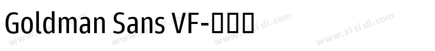 Goldman Sans VF字体转换